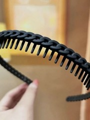 2Pcs Braided Wide Tooth Headband for Women Stylish Hair Comb Band Fashion Access