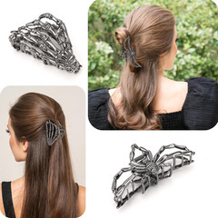 4PCS Large Spider Metal Hair Claw Clips, Gothic Hair Claw with Skeleton Design f