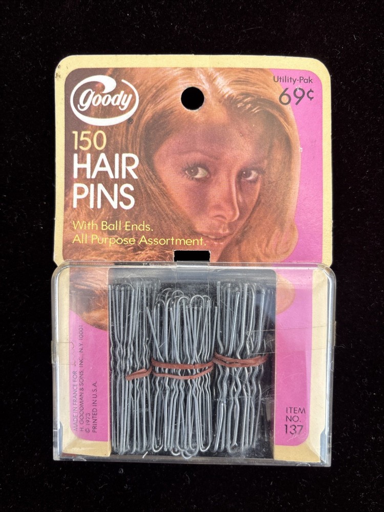 VINTAGE BOBBY PINS! ( 150 ) 1970S Original Package All Purpose Assortment 137 ￼