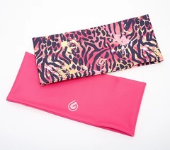 Gymwrap Bandi Set of 2 Fitted Headbands A591653 AZALEA PINK MULTI ONE SIZE