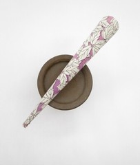 Silk Kimono Long Hair Clip 130mm (5 1/8 inch) Ship from USA, White Light Purple