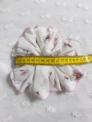 [US Seller] Random 4pcs Handmade Medium Large Size Ruffle Floral Hair Scrunchie