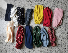 Fabric Twist Headband Lot, Multicolor Mixed Patterns, Women/Teens/Unisex