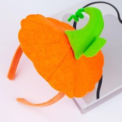 3 Pcs Halloween Pumpkin Headband Green Leaf Hat Pumpkin Hair Hoops Orange Hea…