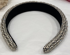 Chunky Headbands Lot 5 Full Rhinestones Clear/ Colored Pearl Lace Accents Bridal