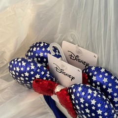 Disney Minnie Mouse Patriotic Stars and Stripes Sequin Americana Headband Ears