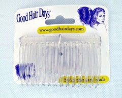 8 Combs x Good Hair Days Clear Grip Tuth Sidecombs Tucks Made in USA, 4 Sets