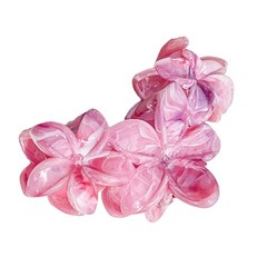 Elegant Marbled Resin Hair Claw Clip Floral Design Women Girls Styling Accessory