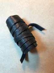 Men’s Viking Hair Style Ponytail Holders Black Leather Wrap Ties Men’s Cuff