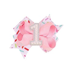 Crown Headband and Hair Bow for Baby Girls 1 2 3 4 5 6 Years Pink Tiara Photo…