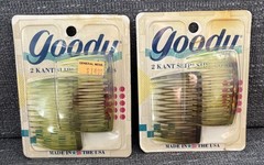 VTG Lot Of 2 GOODY Deadstock Kant Slip Side Combs 2 Count Each 552 40-90 USA NOS