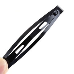 5PCS Hair Barrettes, 2.8 Inch Metal Black Snap Hair Clips for Women Ladies
