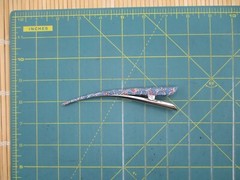 Silk Kimono Long Hair Clip 130mm (5 1/8 inch) Ship from USA, Floral Gray
