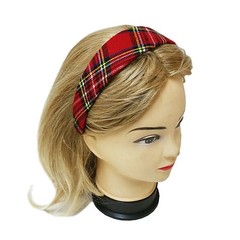 Plaid Wide Headband for Women Girls Fahionsolid Hairband