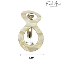 French Amie Infinity Loop 3” Cellulose Handmade Automatic Hair Barrette