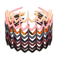 8Pack Zigzag Wave Headbands for Women & Teens 90s Trendy Hair Bands