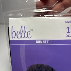 New Belle Black Bonnet 1pc Max Comfort Fits Over Any Hairstyle Superior Quality