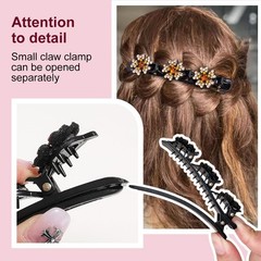 PreciRise 2 Pcs Sparkling Crystal Stone Braided 2 Count (Pack of 1), Color L