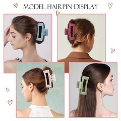 Mandydov 8 Pcs Large Hair Claw Clips 4.1 Inch Non-slip Big Square Matte Claws…
