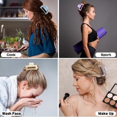 Trendy 12 Pcs 3.5 Inch Hair Clips for Women – Non-Slip Design, Ice Cream Set