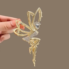 1pc Crystal Dance Elves Metal Hair Claw Elegant Hair Clip Hair Accessories