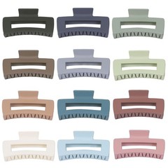 Sisiaipu Hair Clip – Claw, 4.1 Inch Extra 1 Count (Pack of 12), Multicolor