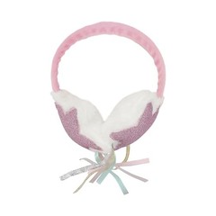 Sparkly Stars 2-Piece Youth Pink Plush Ear Muffs & Gloves Set