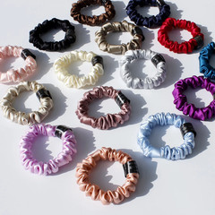 100% Pure Mulberry Silk Scrunchies Hair Ties Rubber Bands for Women Girls Small
