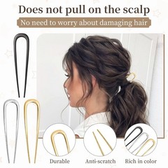 3PCS French Hair Pins,Metal French Hair Pins for ,U-shaped French Pins,Elegan…