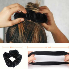 Velvet Scrunchie with Zipper Pocket for Women – 4PCS Hidden Storage Hair Tie