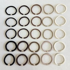 25PCS Hair Ties for Thick Hair, No Damage Braided Elastics for Women