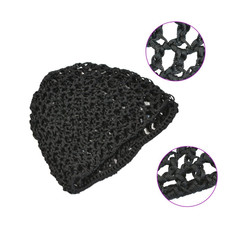 2PCS Black Wig Cap Mesh Hair Net Crochet Snood Sleep Cap for Women