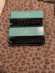 🐷 Madison Braids Dark Brown Braided Hair Headbands (Set Of 2) Halo/Arisa