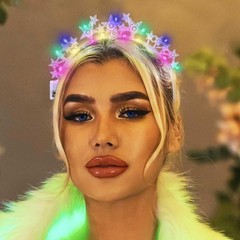 DRESBE Light Up Star Headband LED Rhinestone 1 Count (Pack of 1), Silver