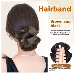 Low Bun Wig Hair Clip-In Messy Bun Hairpiece Straight Hair Extension For Effortl