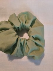 Women Large Scrunchie Cotton Fabric Sage Green Scrunchies Hair Tie