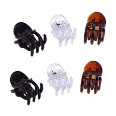 6 PCS French Classic Round Tortoise Shell Brown Clear Black Mini Celluloid