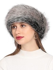 Faux Fur Headband for Women Winter Earwarmer Earmuff with Elastic Multicoloured