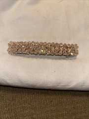 Pink Crystal Hair Clip Crystal Fishing Line Weaving Spring Pink Neutral Color