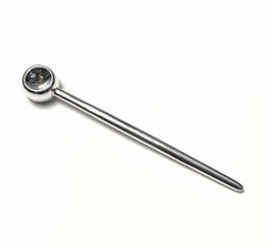Women Hair Stick Pick for Bun Chignon Silver Light Gray Vintage Made in France