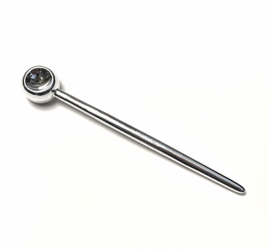 Women Hair Stick Pick for Bun Chignon Silver Light Gray Vintage Made in France