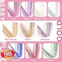Wennalife Purple Hair Tinsel 24 Inch 12 Clips