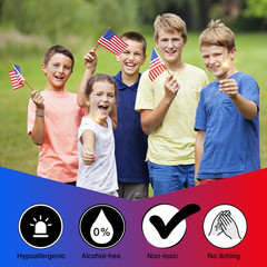 250Th Red White and Blue Patriotic Face Glitter,Fourth of July Star Hair Glitter