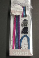 SCUNCI HEADWRAPS, JAWCLIPS, BRACELET, BOBBIE PIN GIFT SET IN PINK, PURPLE, BLUE3