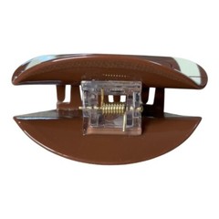 Football Hair Claw Clip Women OS Brown White Game Day Sporty Novelty Team Spirit