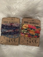 Lot of 2 Natural Life Boho Bandeau Multicolor 2 pcs Hair Accessories