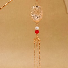 Dragon Phoenix Gold Wire Hairpin Chinese Style Tassel Hair Accessory