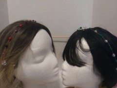 Hair Accessories-Hand Crafted-Wire Wrap Beaded Hair Jewelry-w/mini claws- HJ19