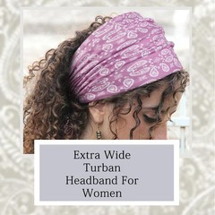 7 Inches Extra Wide Headbands for Women, 4 Packs Boho Large Turban Head Bands…