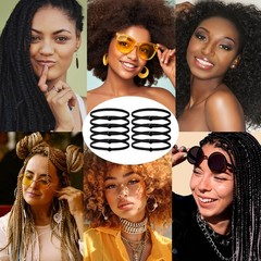 10-Piece Elastic Snap Hair Ties for Afro Puff Braids Swirly Curly Hair